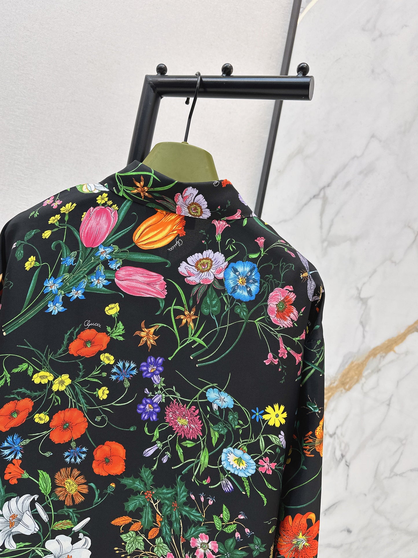 Guc NEW print floral silk shirt