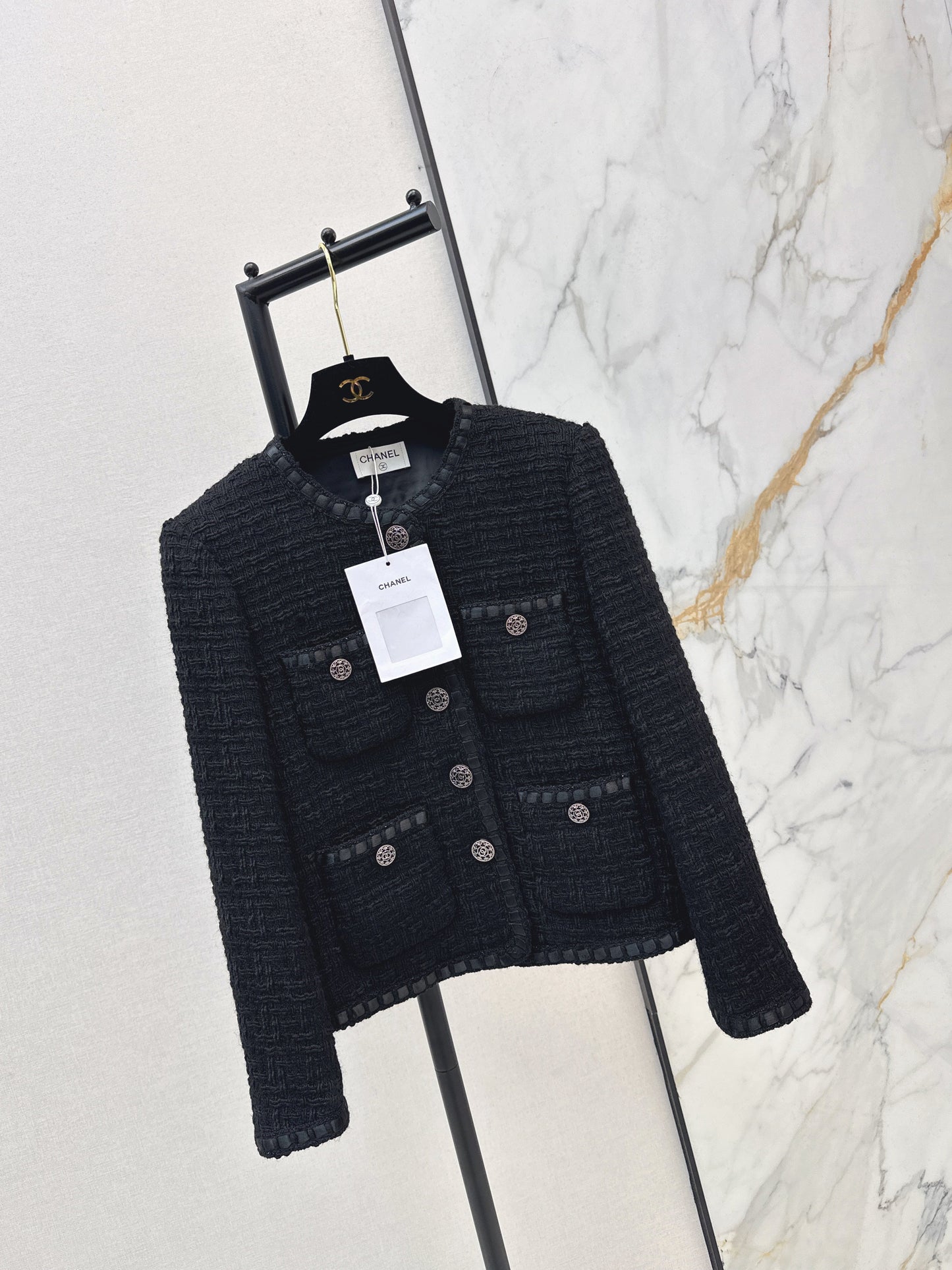 Chan NEW woven tweed jacket