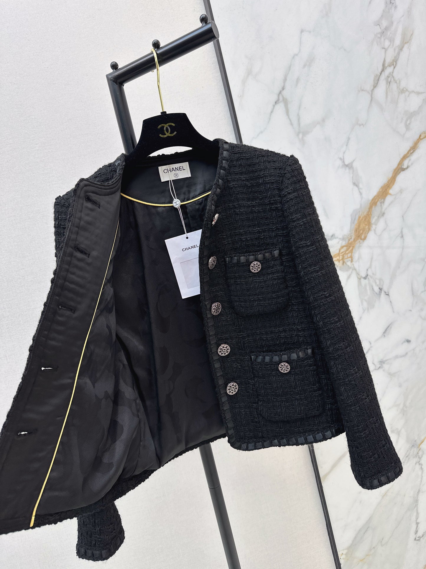 Chan NEW woven tweed jacket