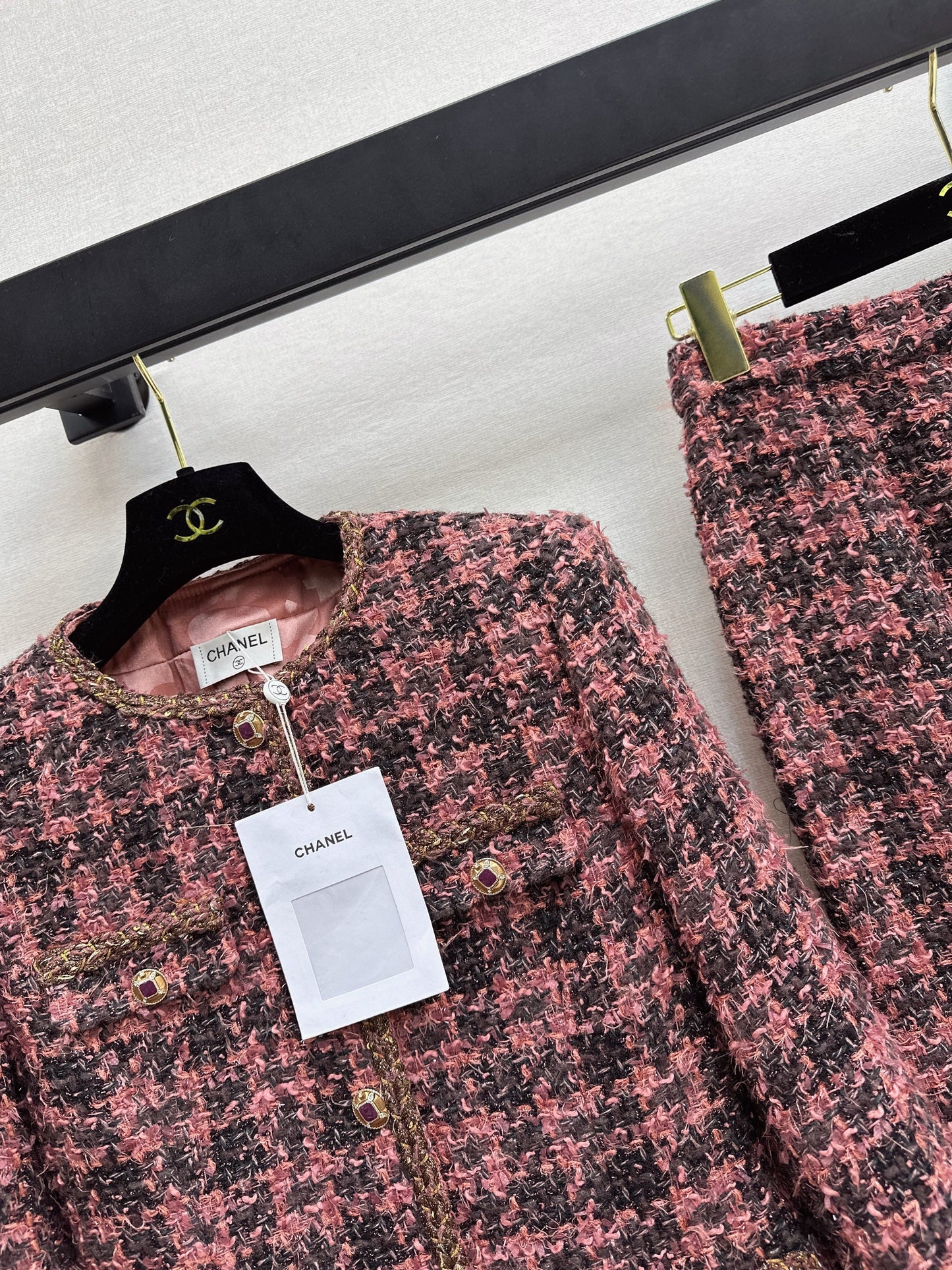 Chan NEW woven jacke +woven fishtail skirt set