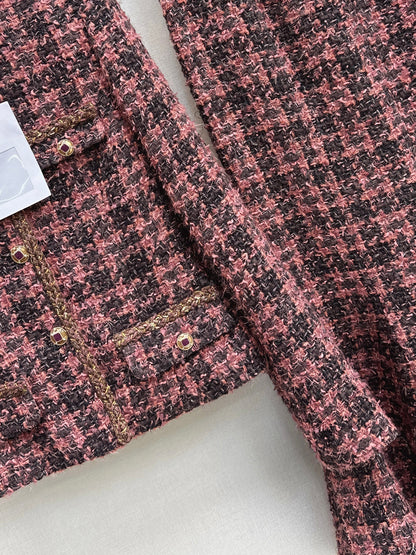 Chan NEW woven jacke +woven fishtail skirt set