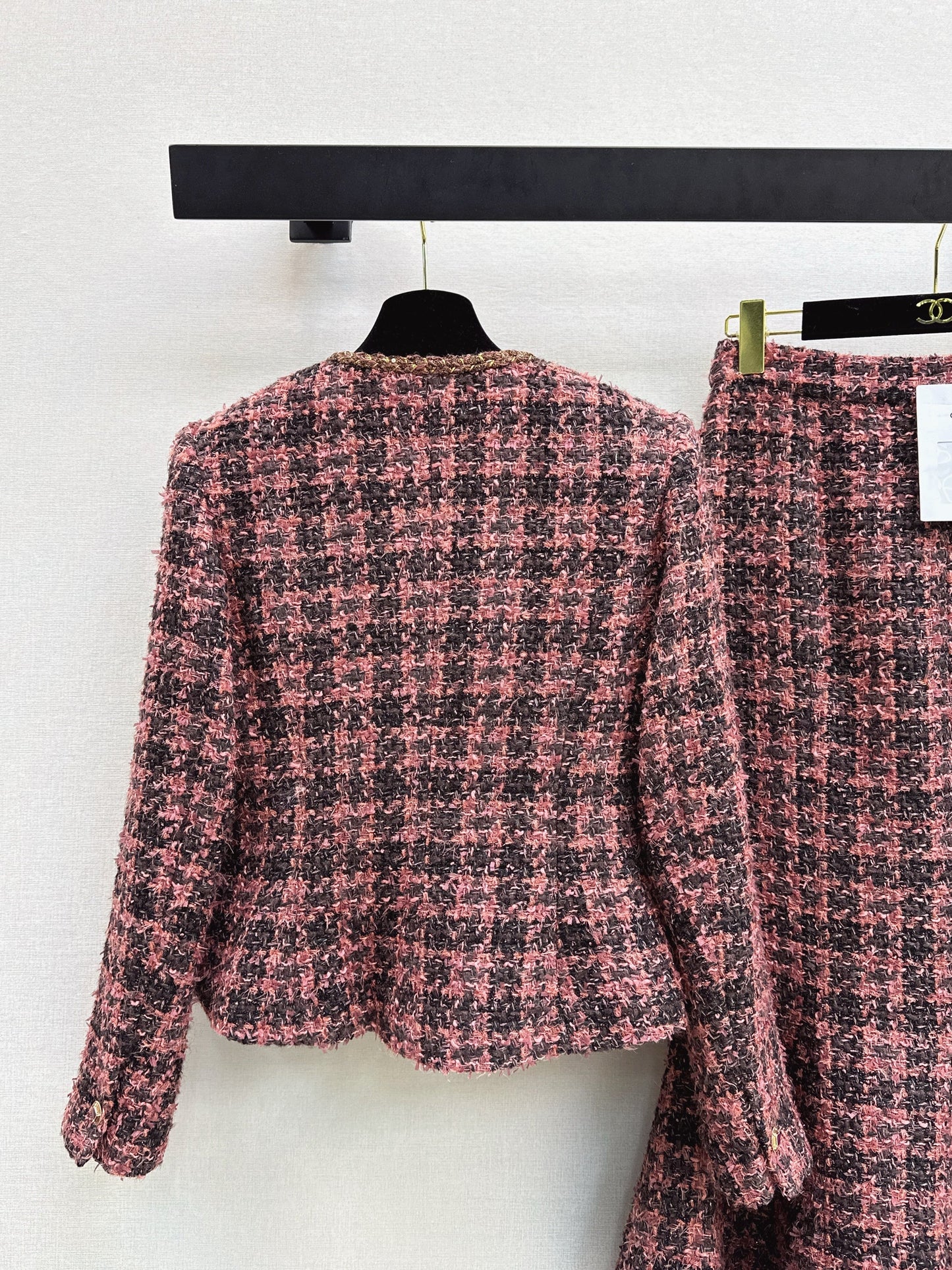 Chan NEW woven jacke +woven fishtail skirt set