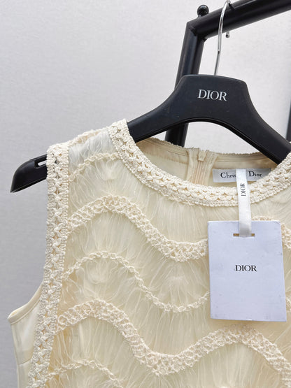 CD NEW woven lace-paneled dress