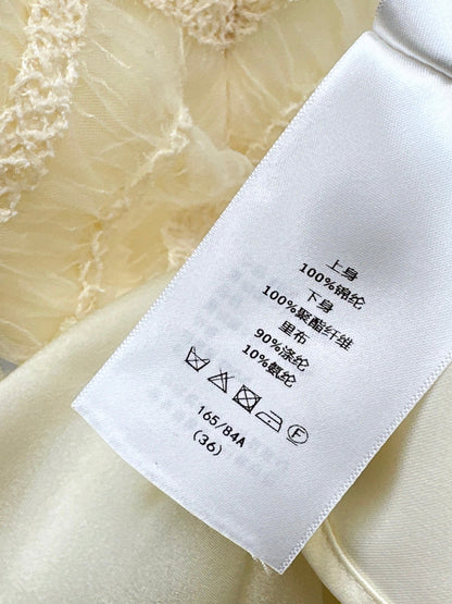 CD NEW woven lace-paneled dress