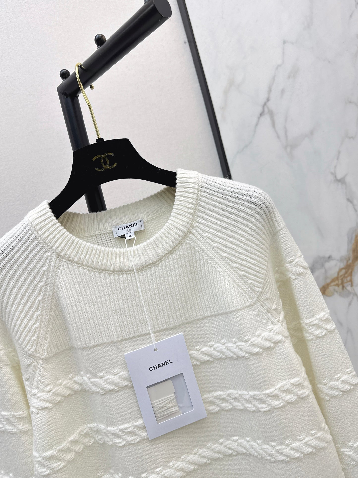 Chan NEW cable knit sweater