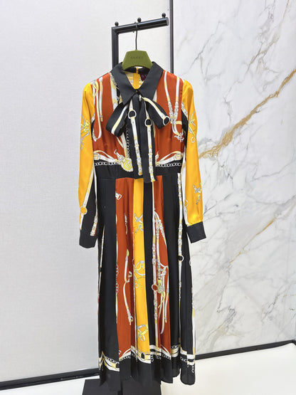 Guc NEW 3D printed silk dress