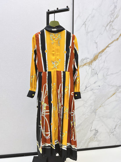 Guc NEW 3D printed silk dress