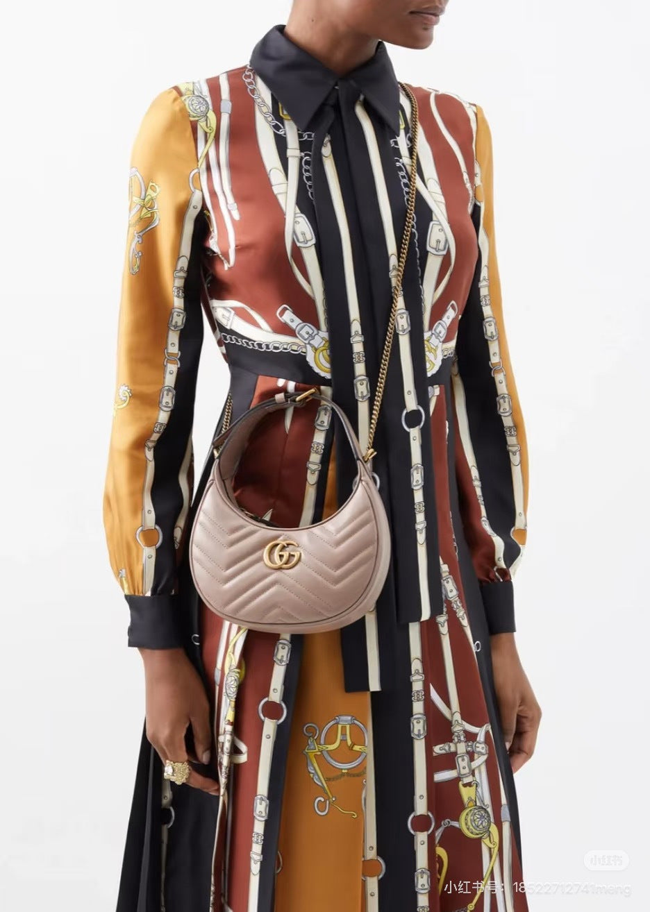 Guc NEW 3D printed silk dress