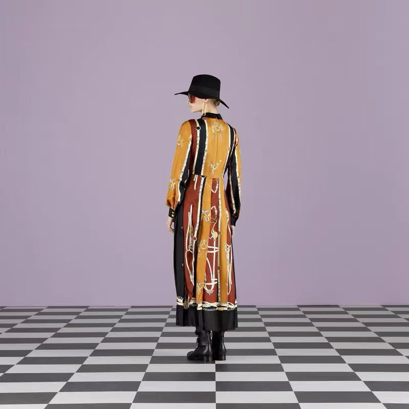 Guc NEW 3D printed silk dress