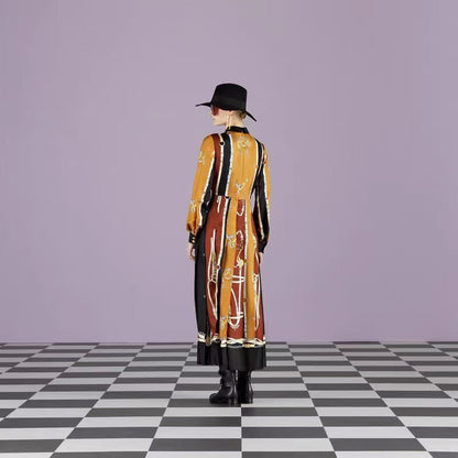 Guc NEW 3D printed silk dress