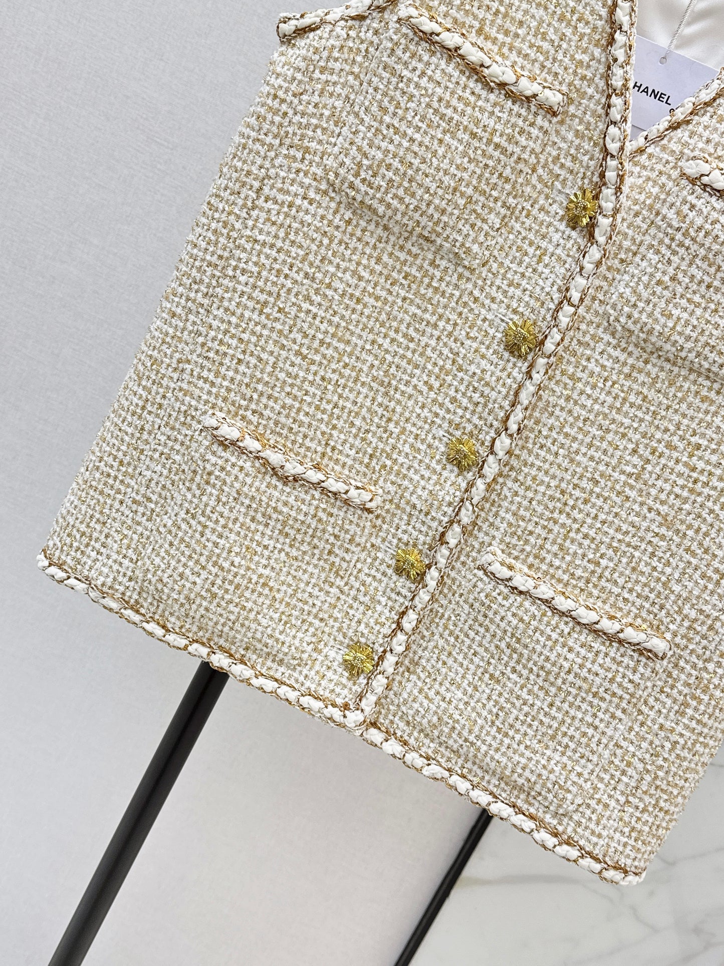 Chan NEW woven tweed vest