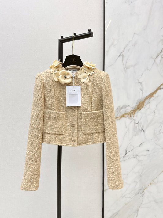 Chan NEW 3d floral wovenjacket