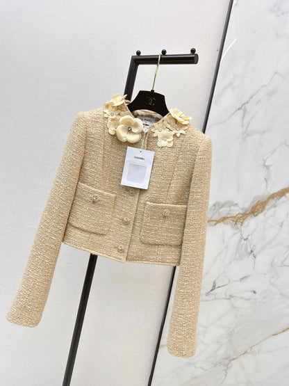 Chan NEW 3d floral wovenjacket