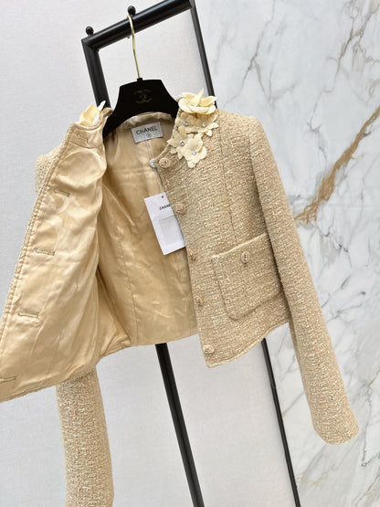 Chan NEW 3d floral wovenjacket