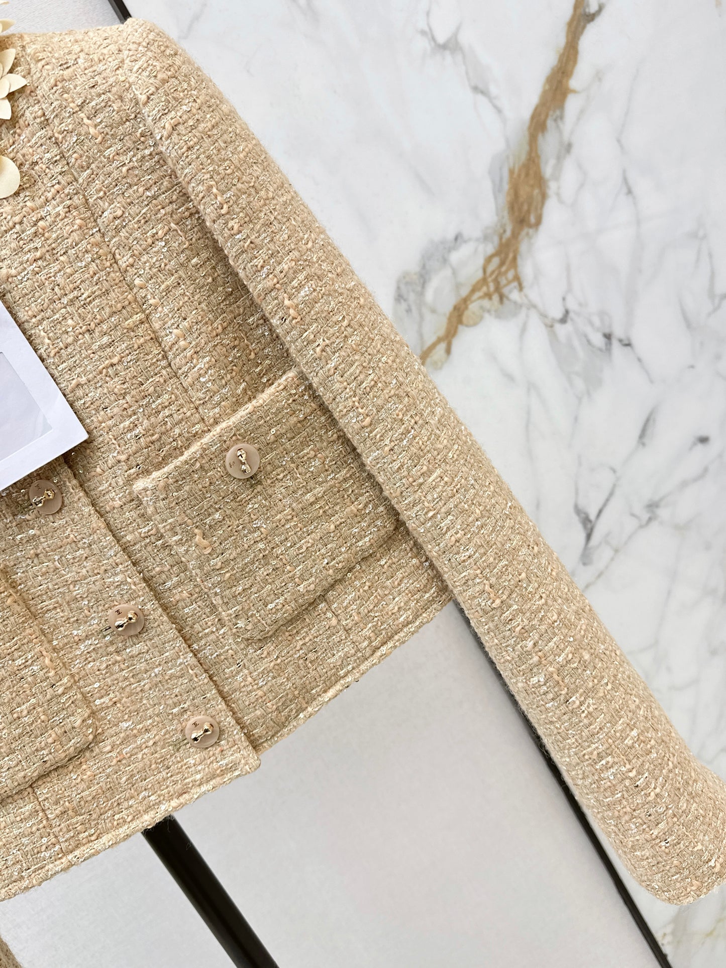 Chan NEW 3d floral wovenjacket