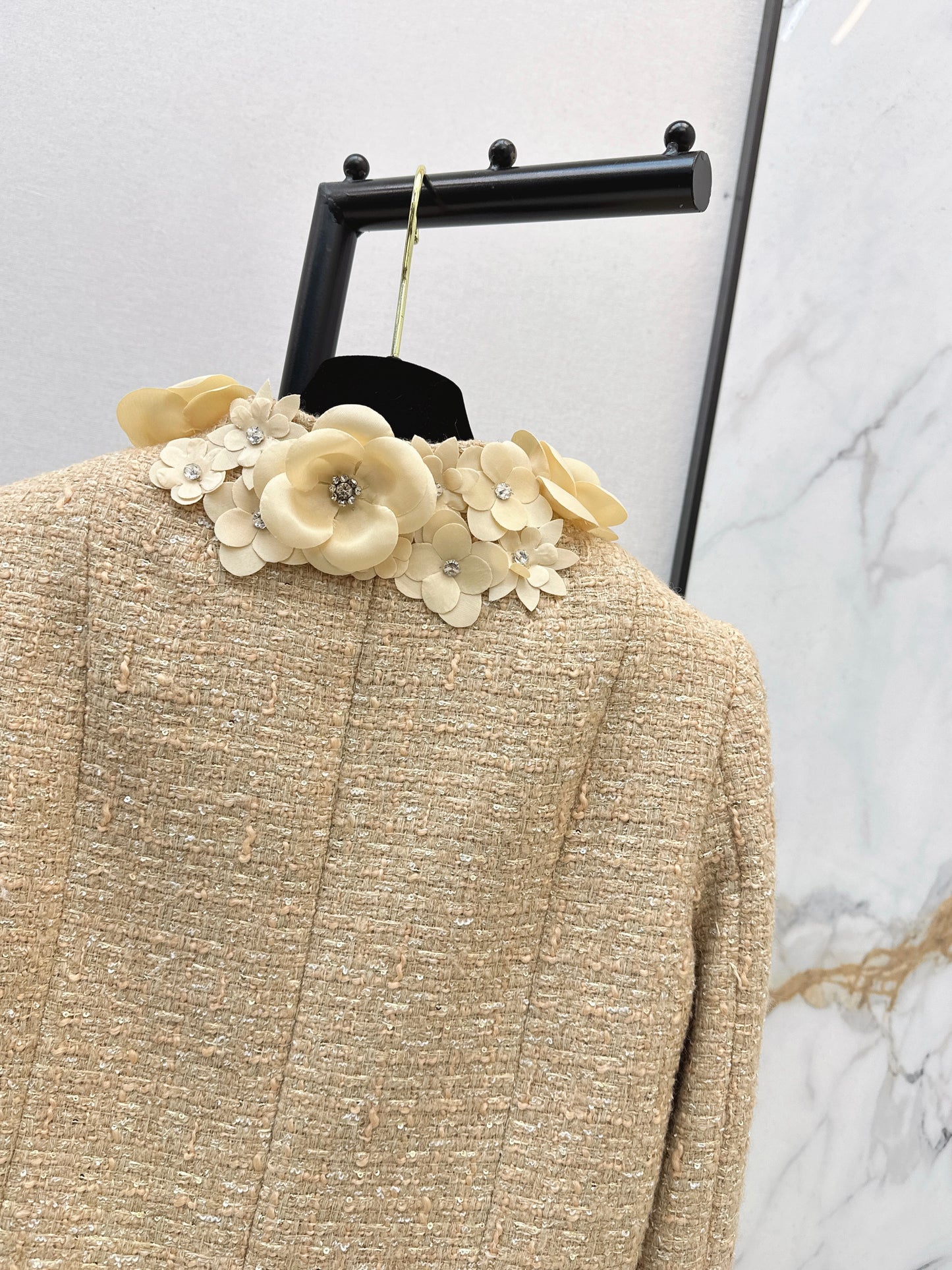 Chan NEW 3d floral wovenjacket