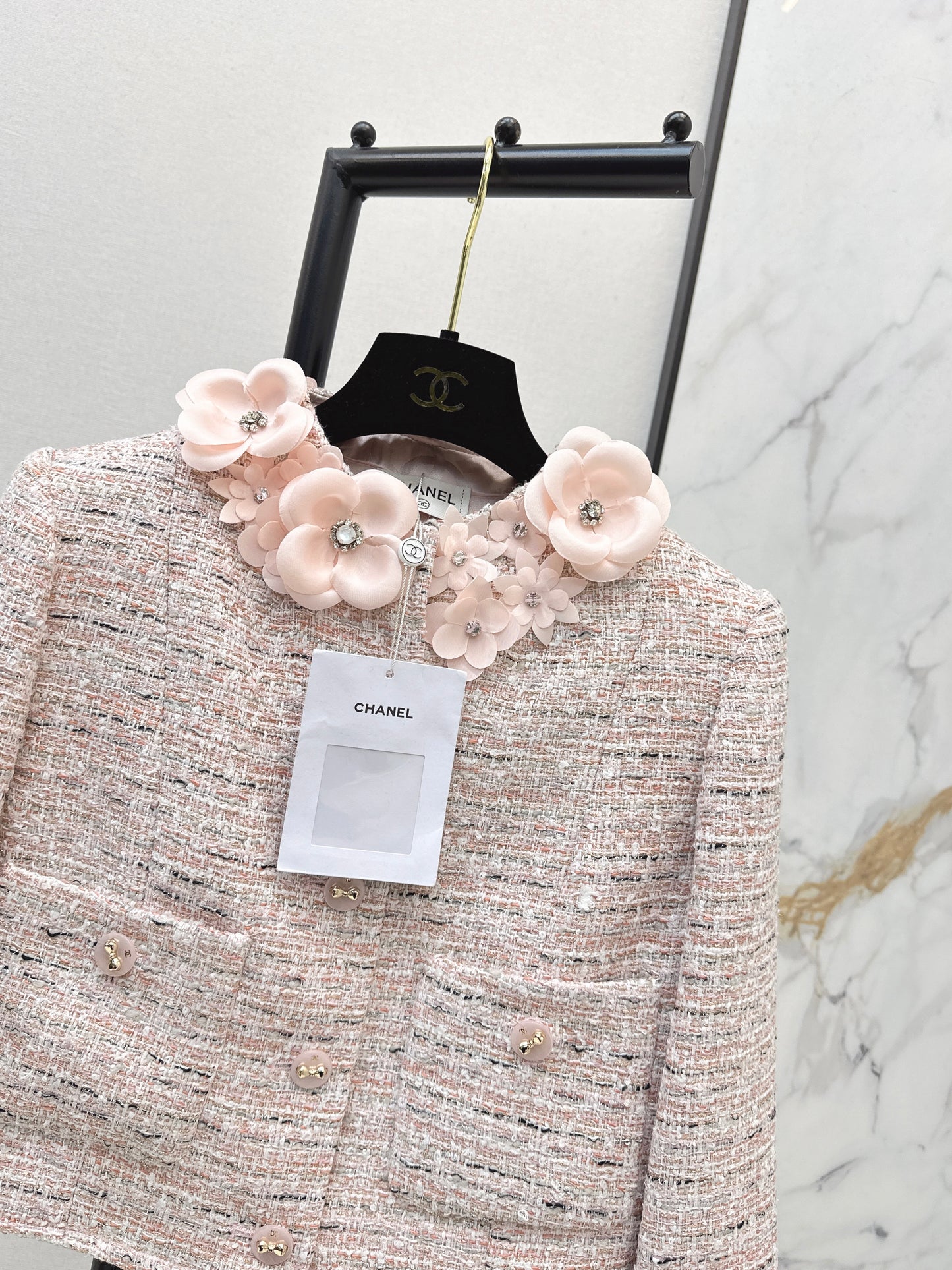 Chan NEW 3d floral wovenjacket