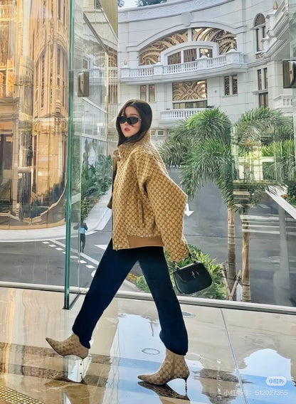 Guc NEW jacquard trench coats