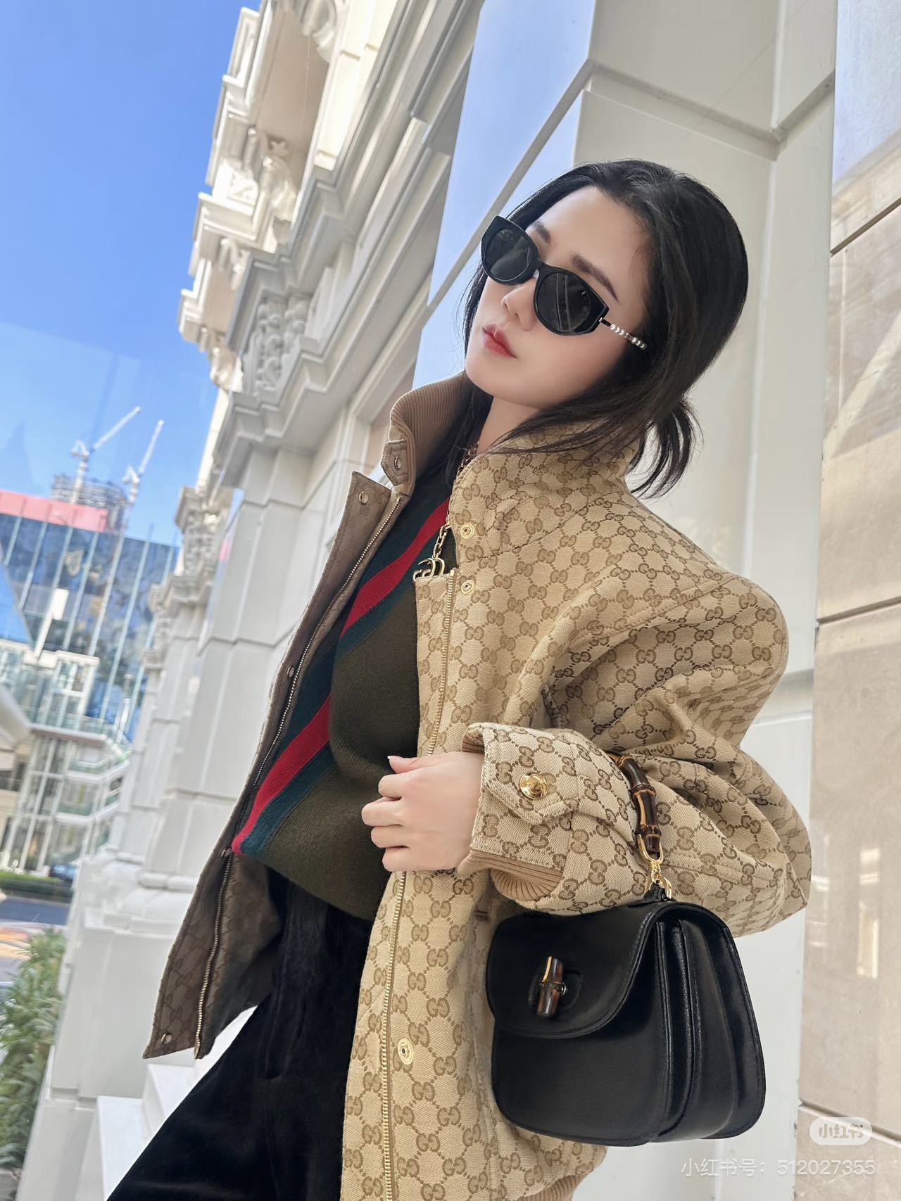 Guc NEW jacquard trench coats