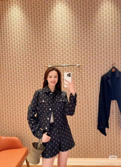 Herm NEW print denim jacket