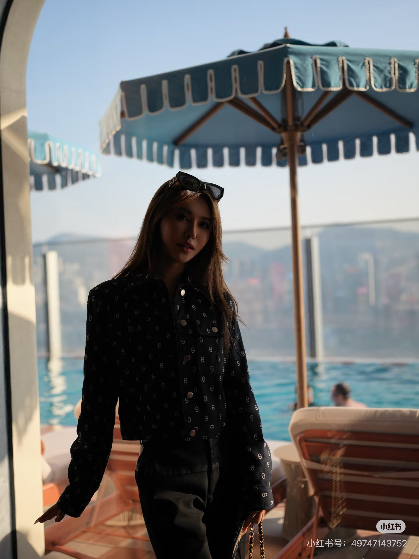 Herm NEW print denim jacket