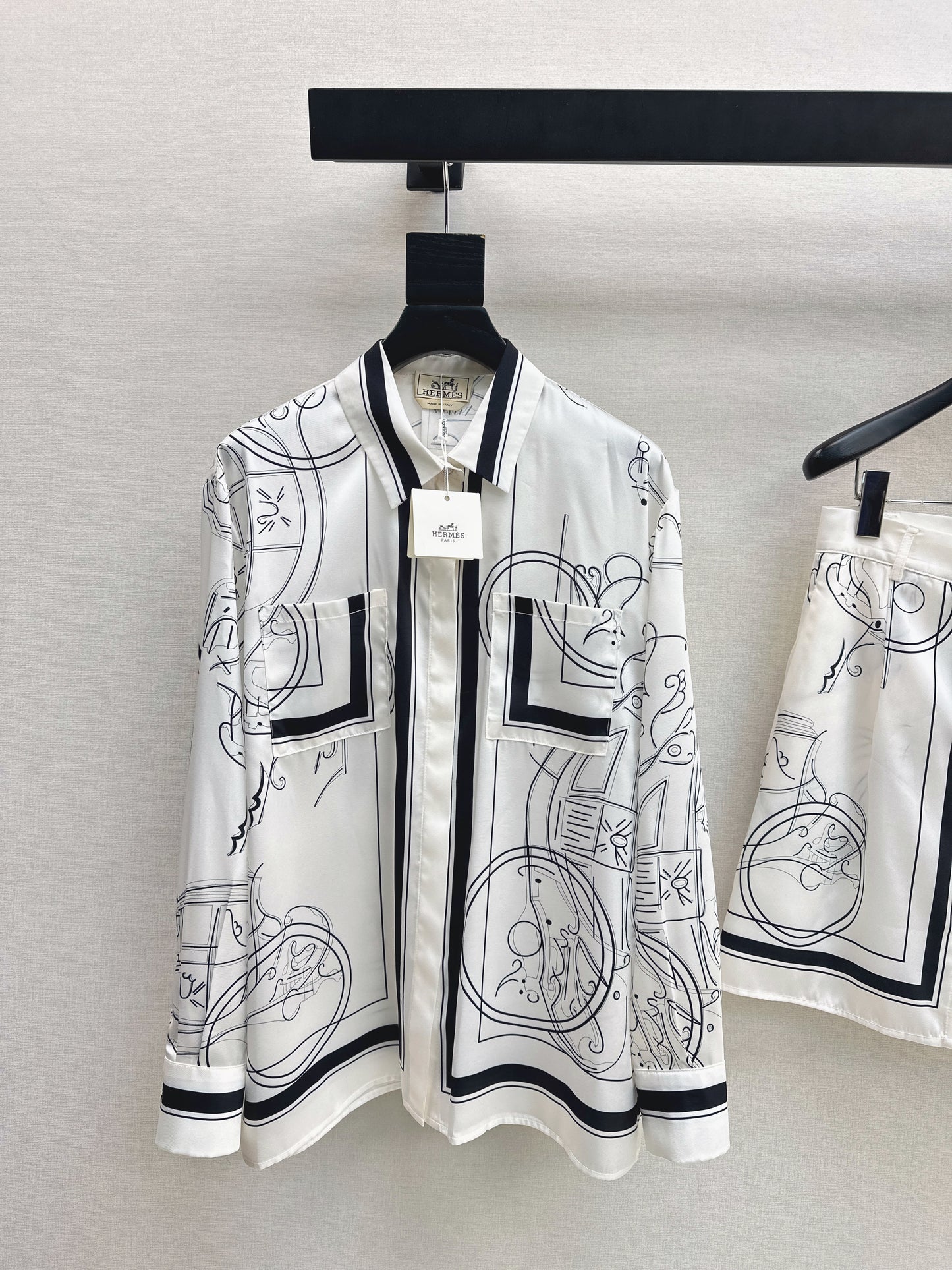 Herm NEW print silk shirts