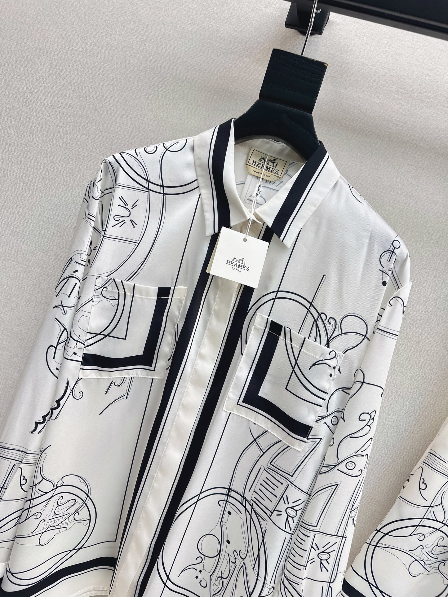 Herm NEW print silk shirts