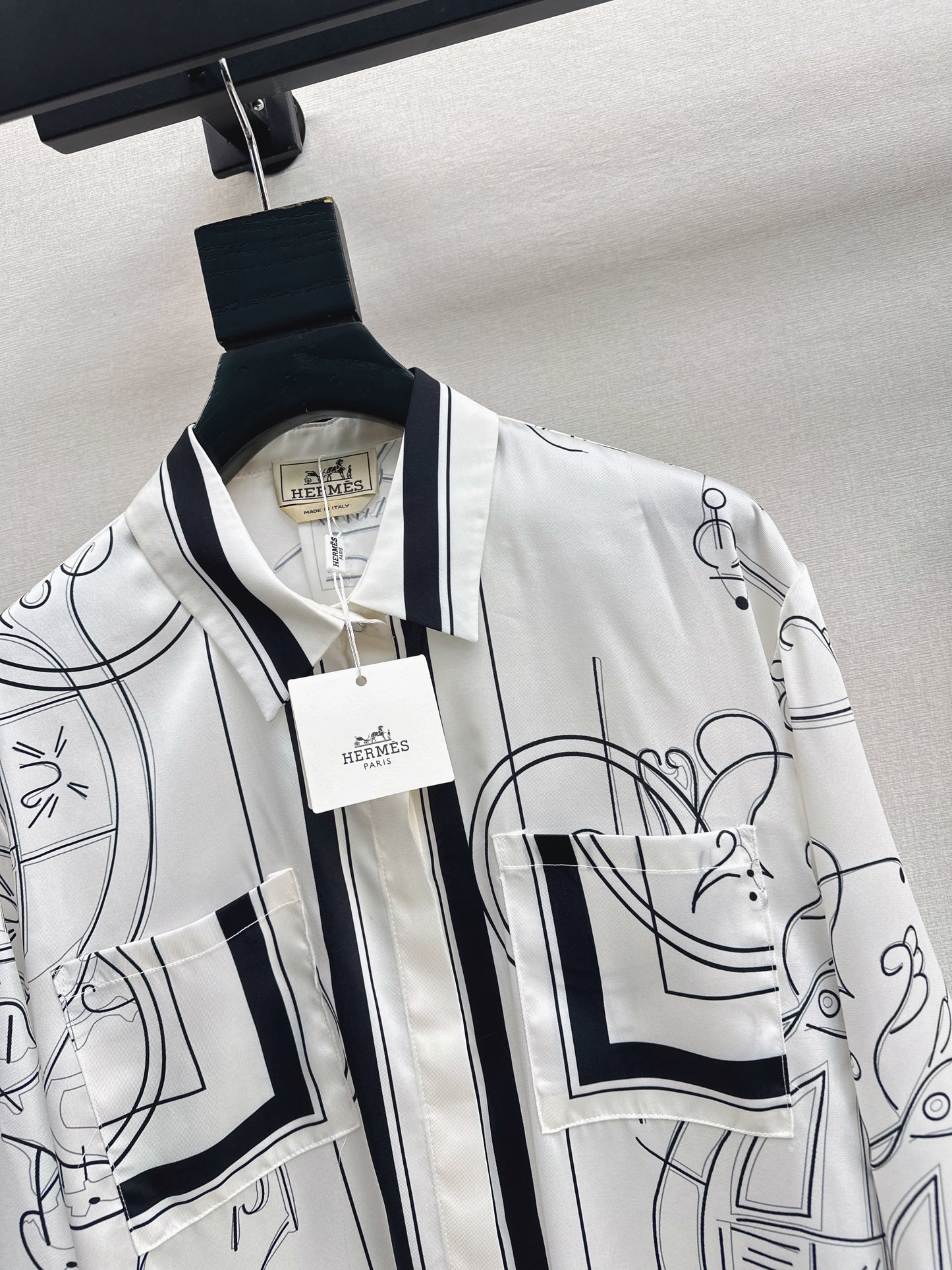 Herm NEW print silk shirts