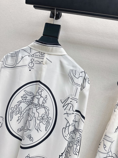 Herm NEW print silk shirts