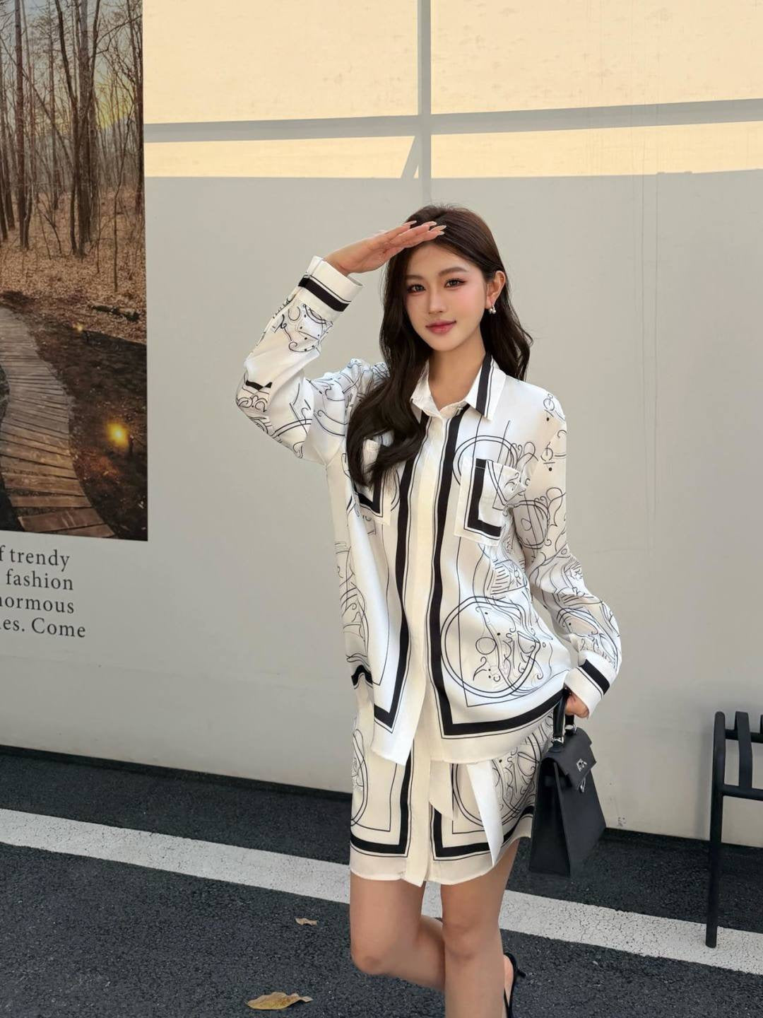 Herm NEW print silk skirts