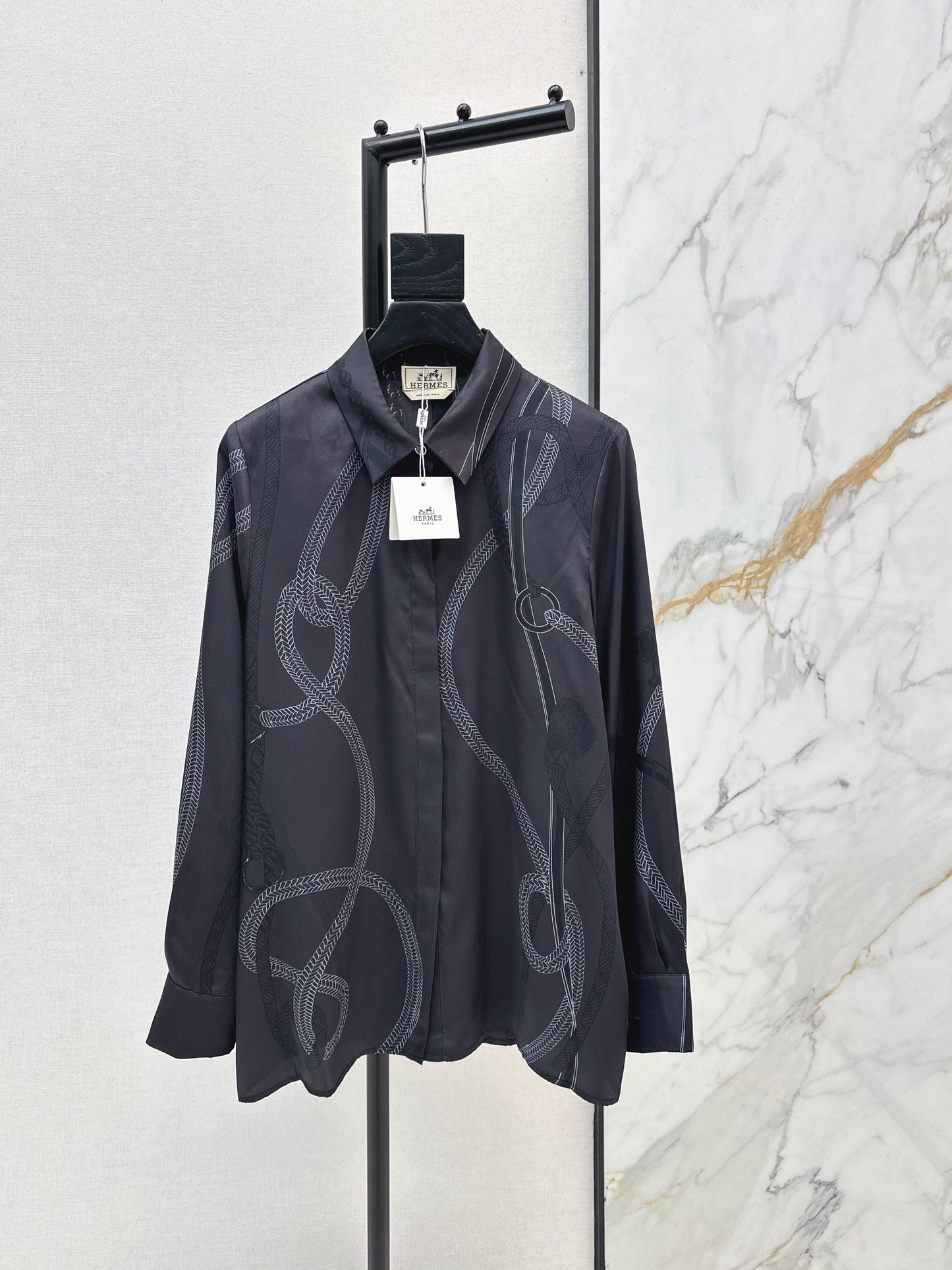 Herm NEW print silk shirts
