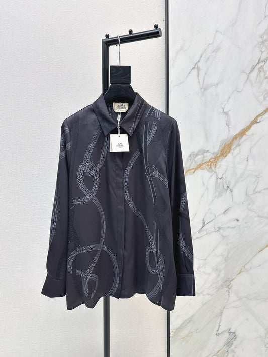 Herm NEW print silk shirts
