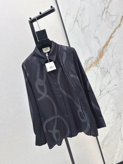 Herm NEW print silk shirts