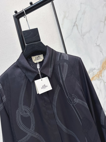 Herm NEW print silk shirts