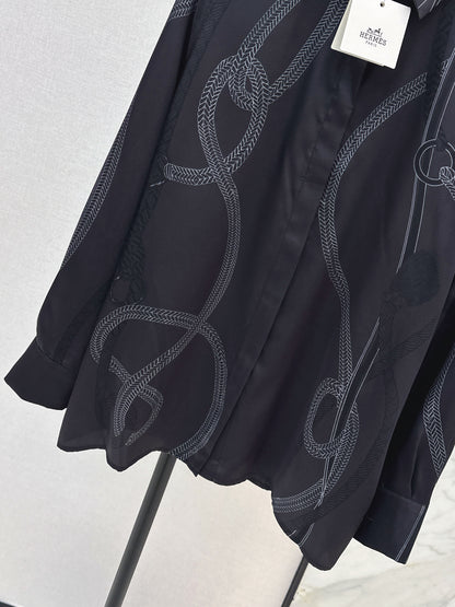 Herm NEW print silk shirts