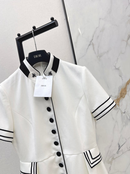 CD NEW bee embroidery vintage dress