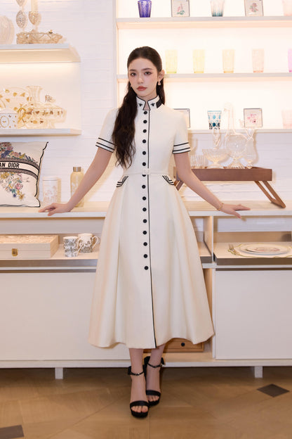 CD NEW bee embroidery vintage dress