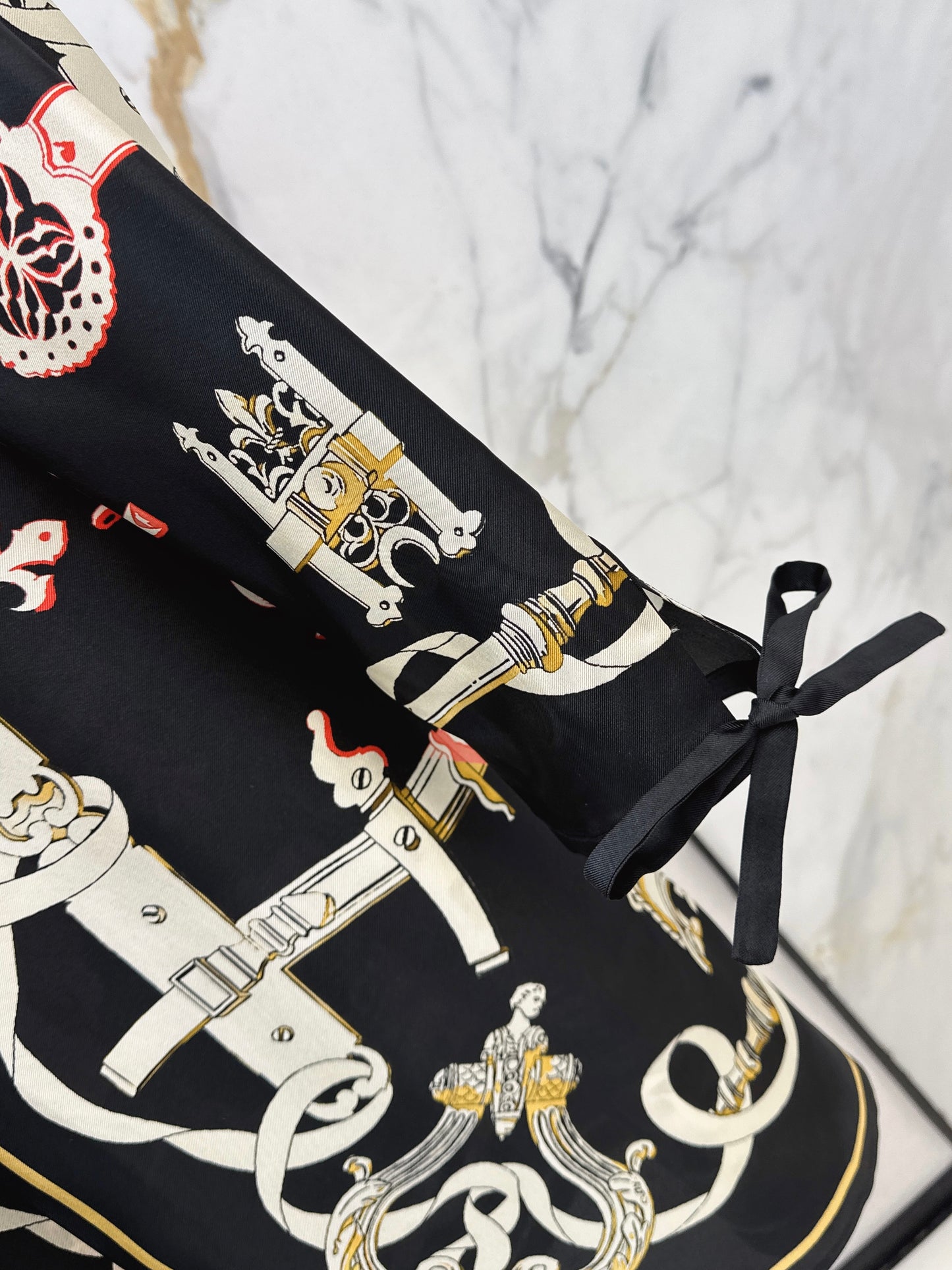 Herm NEW print silk dress