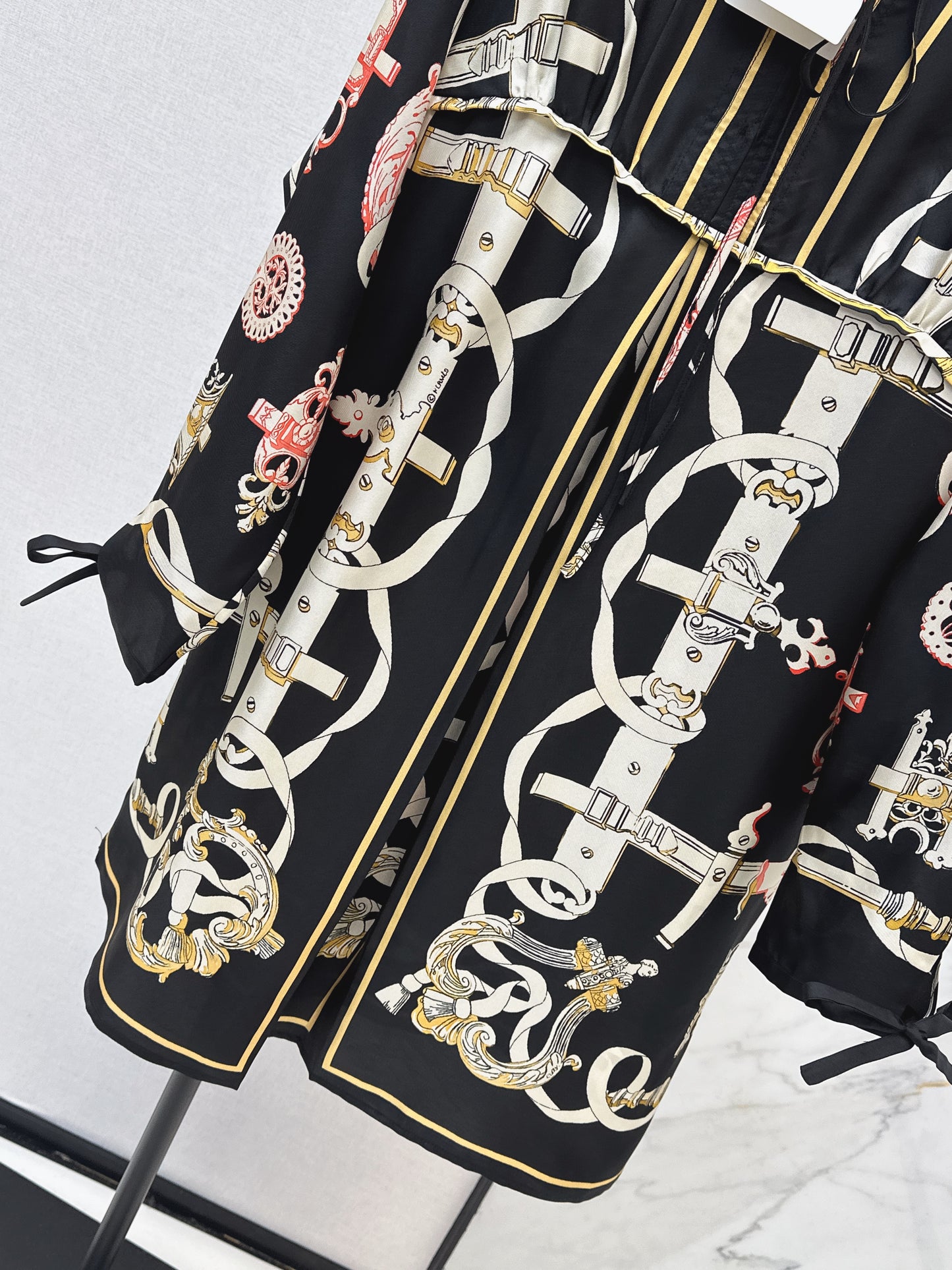 Herm NEW print silk dress