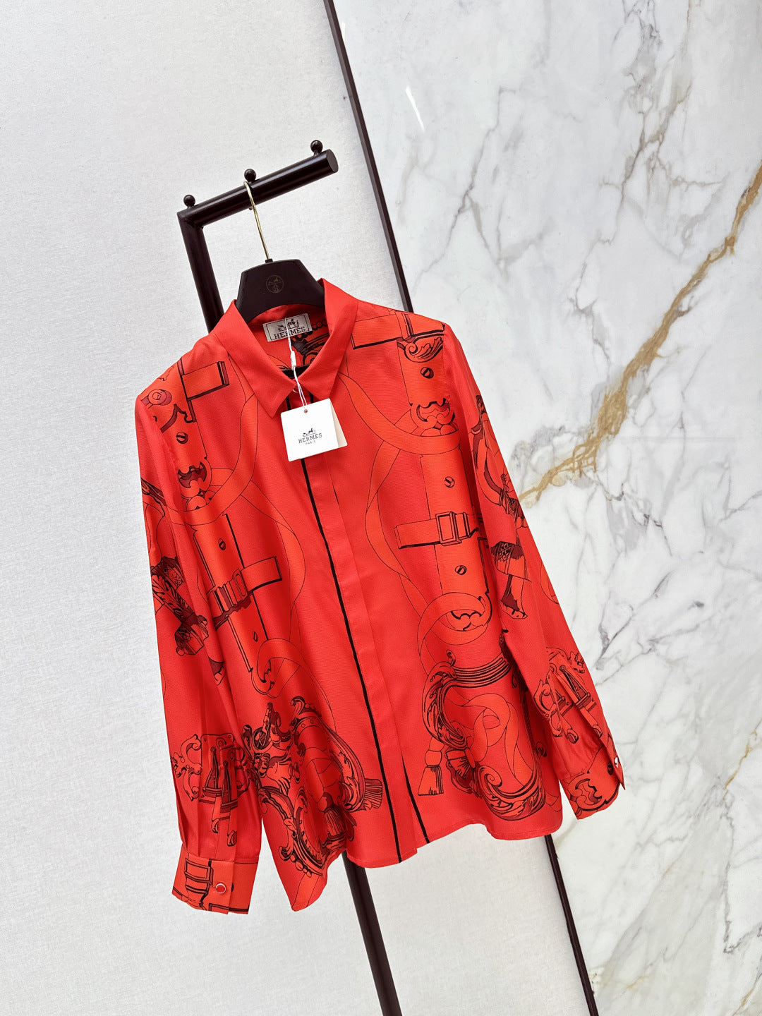 Herm NEW print silk shirts