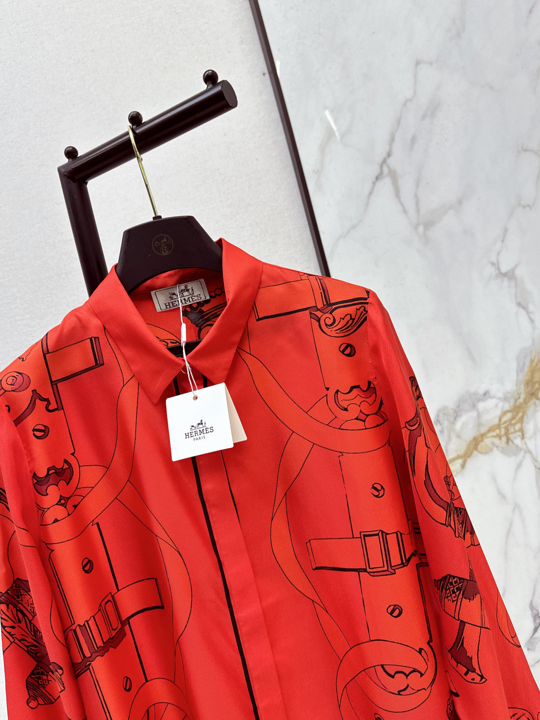 Herm NEW print silk shirts