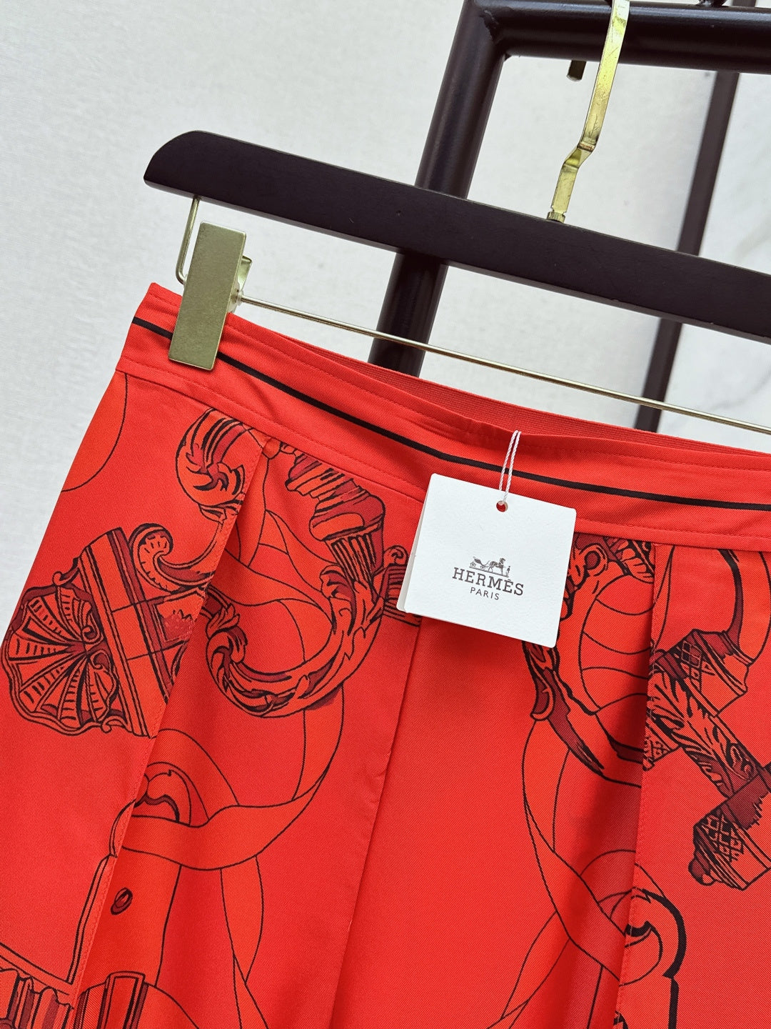 Herm NEW print silk wide-leg pants