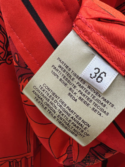 Herm NEW print silk wide-leg pants