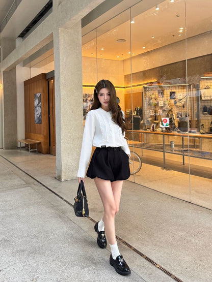 Miu NEW ruffle-trim lace shirts