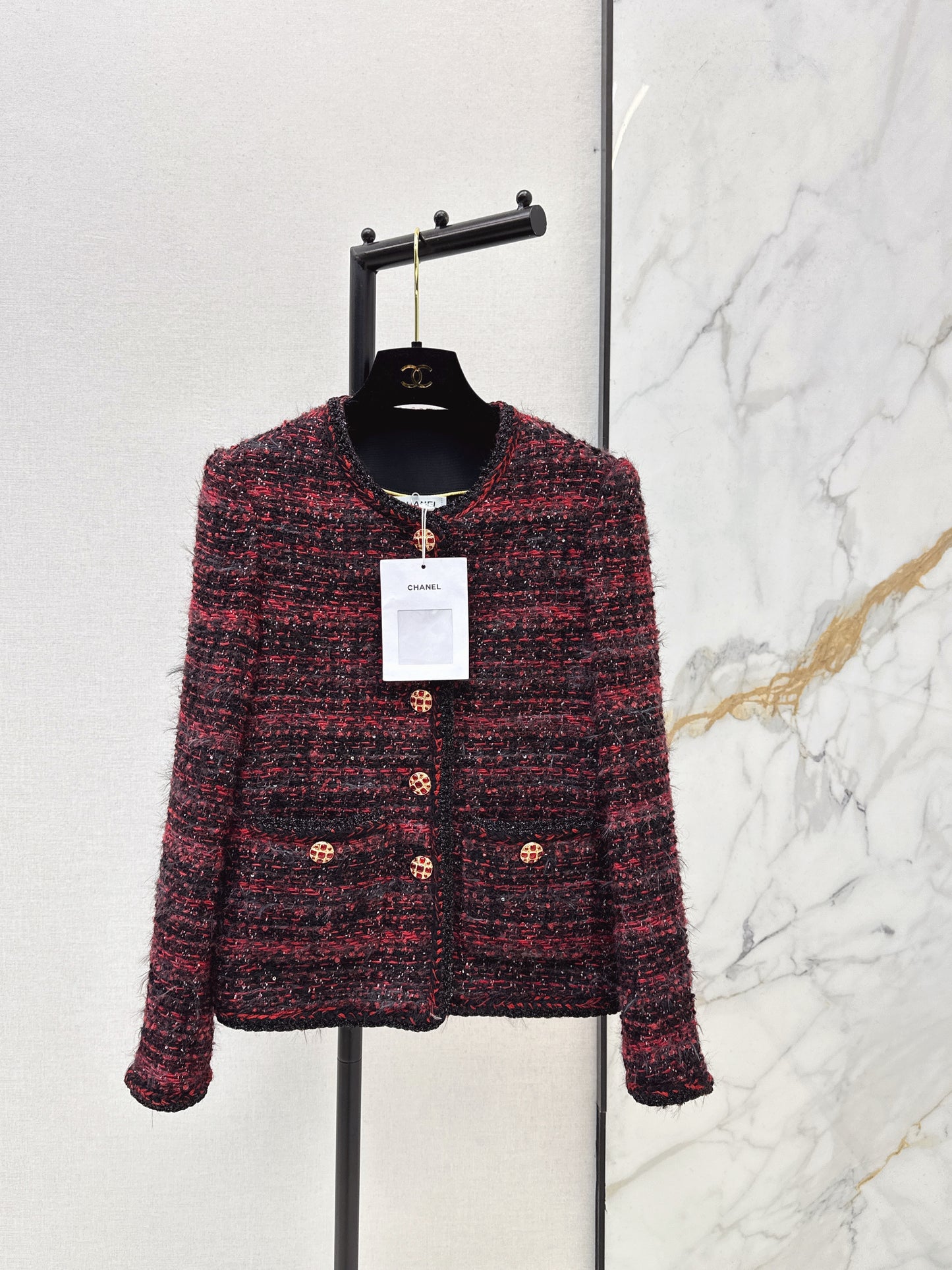 Chan NEW woven tweed jacket