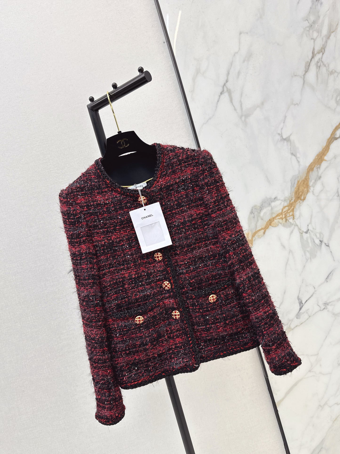Chan NEW woven tweed jacket