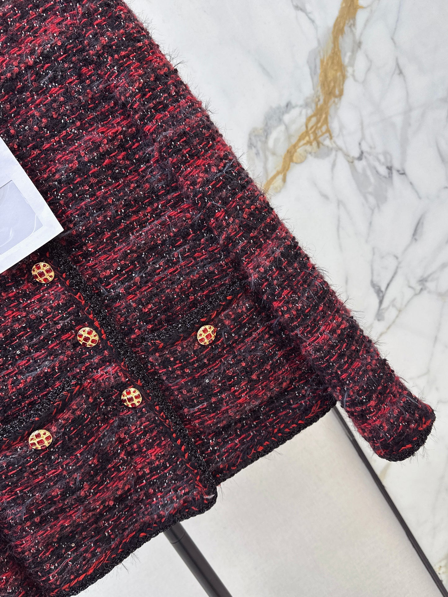 Chan NEW woven tweed jacket