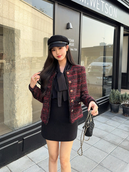 Chan NEW woven tweed jacket