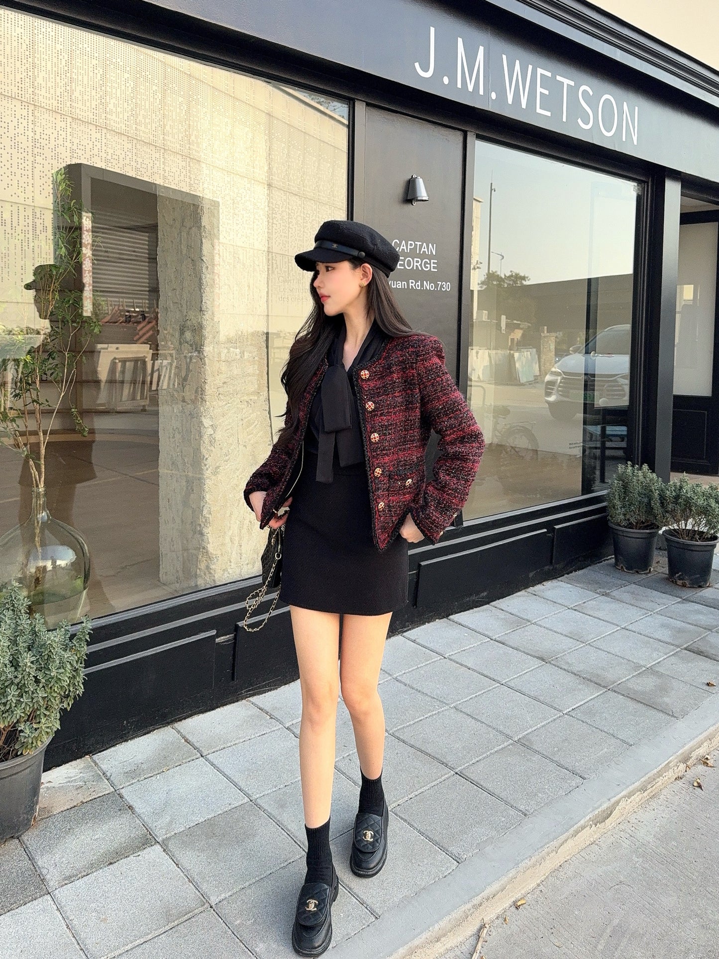 Chan NEW woven tweed jacket