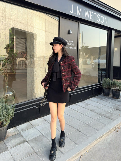 Chan NEW woven tweed jacket